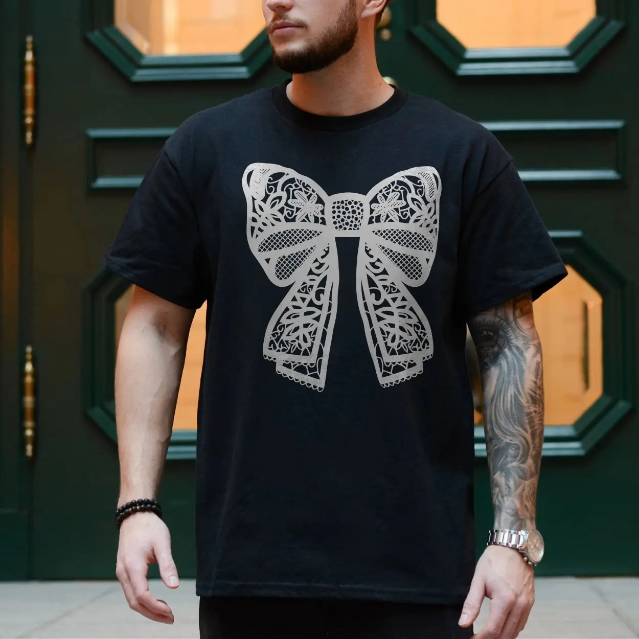 Lace Bow Floral Pattern Aesthetic T Shirt 4 1.jpg
