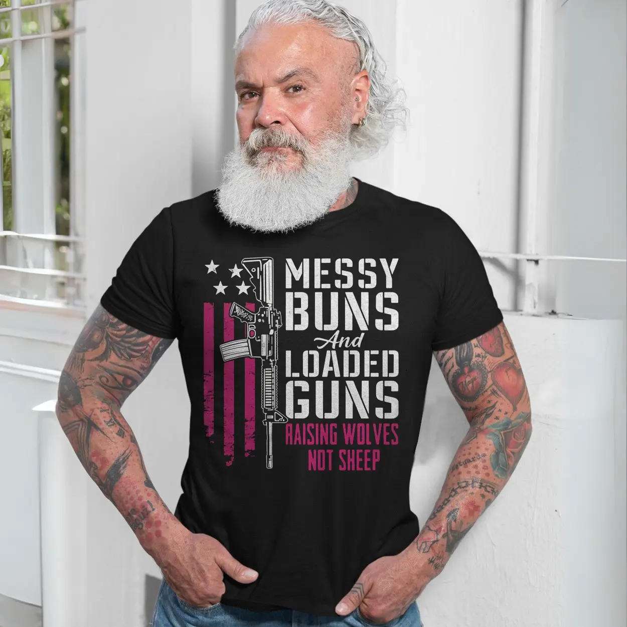Messy Buns and Loaded Guns Raising Wolves T-Shirt 7 Messy Buns and Loaded Guns Raising Wolves T Shirt 7 1.jpg
