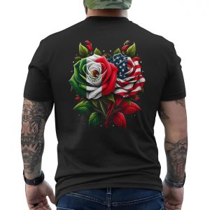 Mexico USA Flag Rose Friendship T Shirt 6 1.jpg