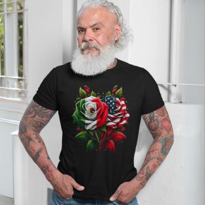 Mexico USA Flag Rose Friendship T Shirt 7 1.jpg