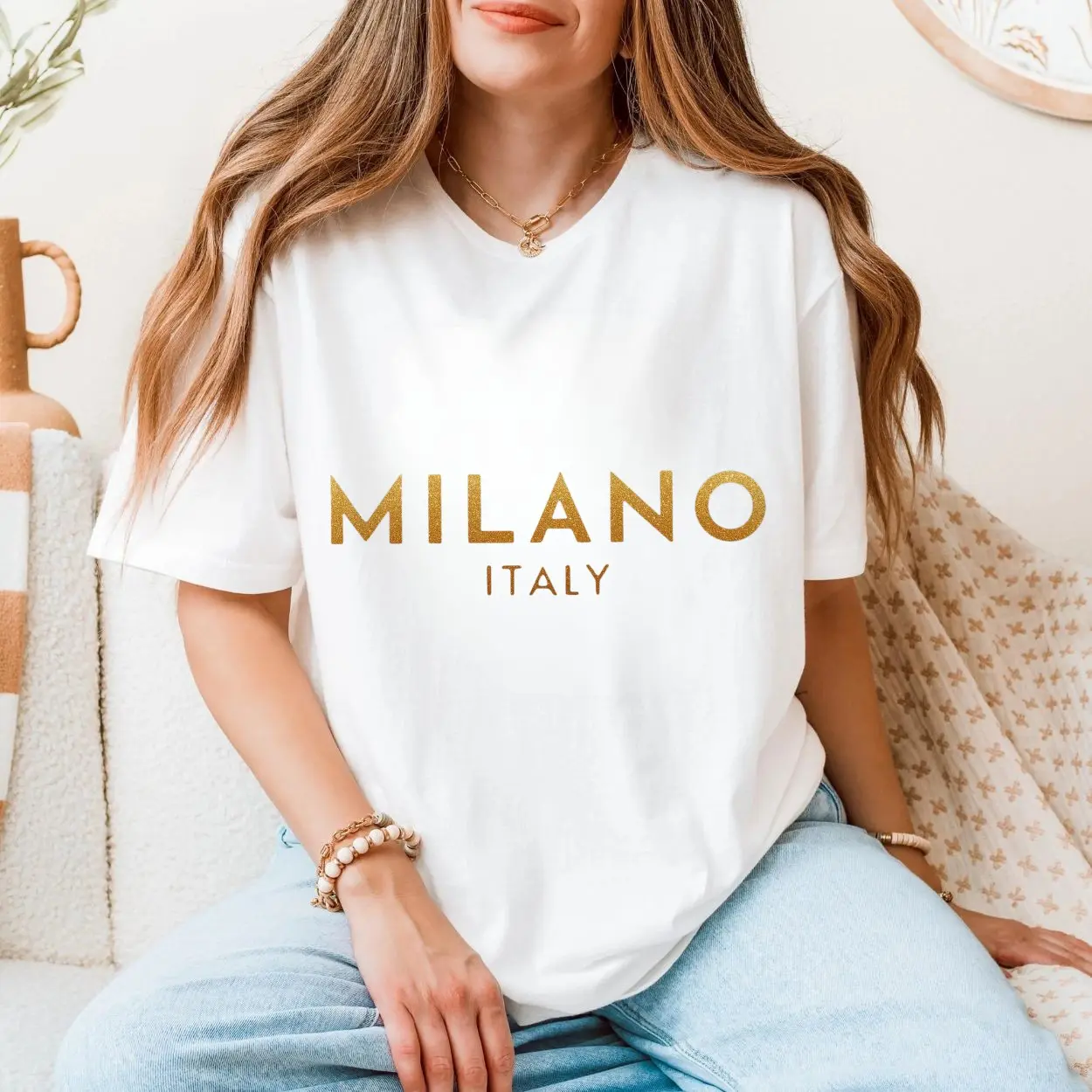 Milano Italy Gold Glitter Text T Shirt 5 1.jpg