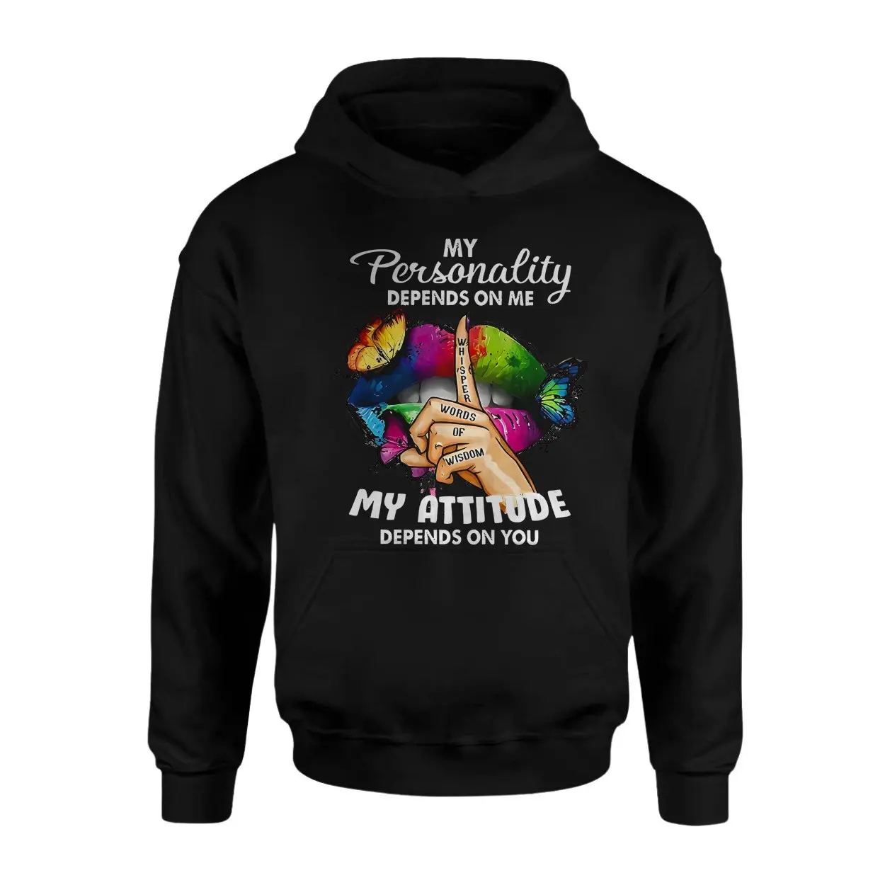 My Personality Depends on Me Attitude Colorful Lips T Shirt 2 1.jpg