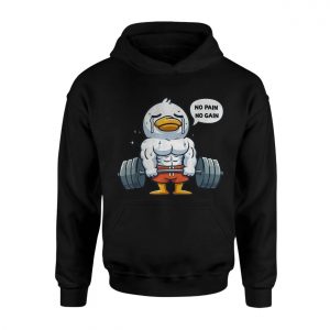 No Pain No Gain Funny Gym Duck Lifting Weights T Shirt 2 1.jpg
