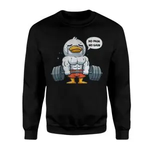 No Pain No Gain Funny Gym Duck Lifting Weights T-Shirt 9 No Pain No Gain Funny Gym Duck Lifting Weights T Shirt 3 1.jpg