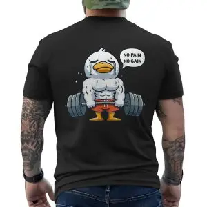 No Pain No Gain Funny Gym Duck Lifting Weights T-Shirt 12 No Pain No Gain Funny Gym Duck Lifting Weights T Shirt 6 1.jpg