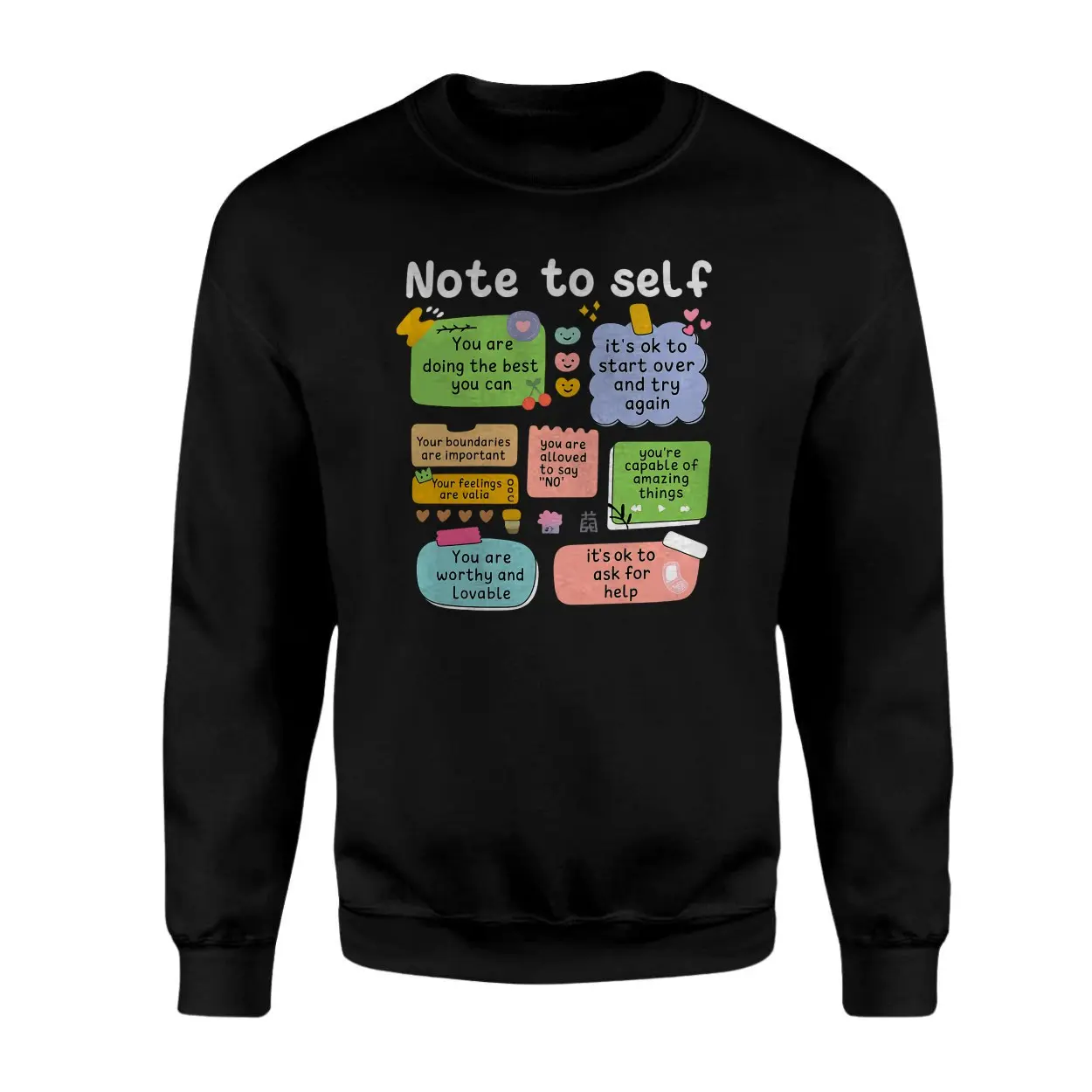 Note to Self Positive Affirmations Motivational T Shirt 3 1.jpg