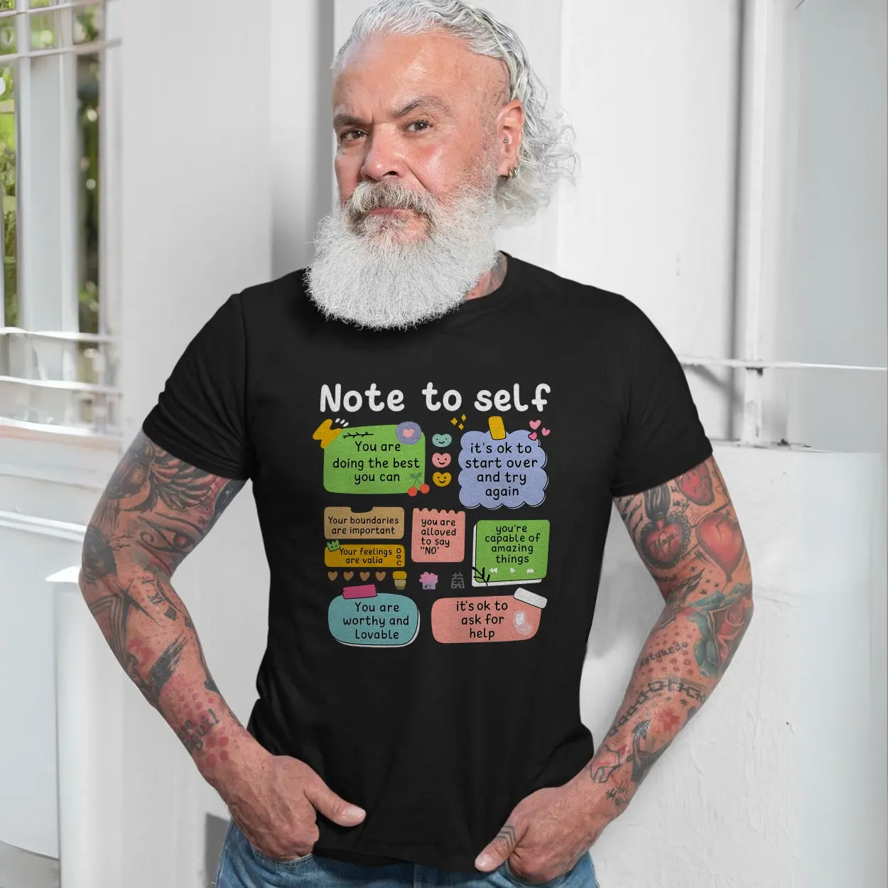 Note to Self Positive Affirmations Motivational T Shirt 7 1.jpg