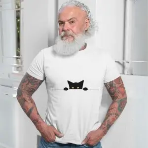 Peeking Black Cat with Big Eyes Cute T-Shirt 13 Peeking Black Cat with Big Eyes Cute T Shirt 7 1.jpg
