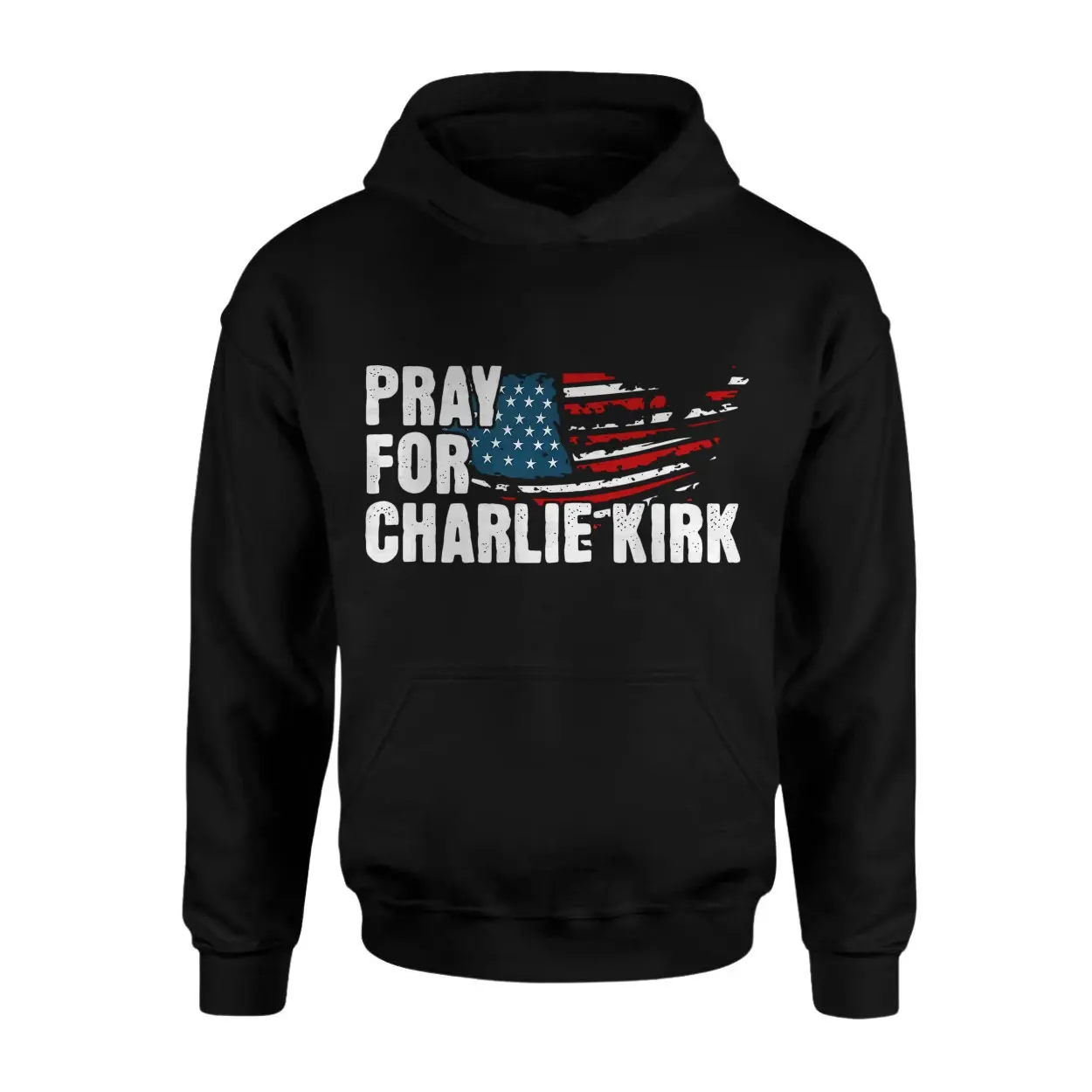 Pray For Charlie Kirk American Flag T Shirt 2 1.jpg