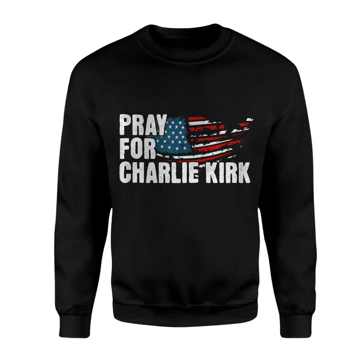 Pray For Charlie Kirk American Flag T Shirt 3 1.jpg