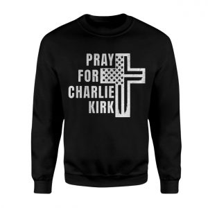 Pray for Charlie Kirk Christian Cross T Shirt 3 1.jpg