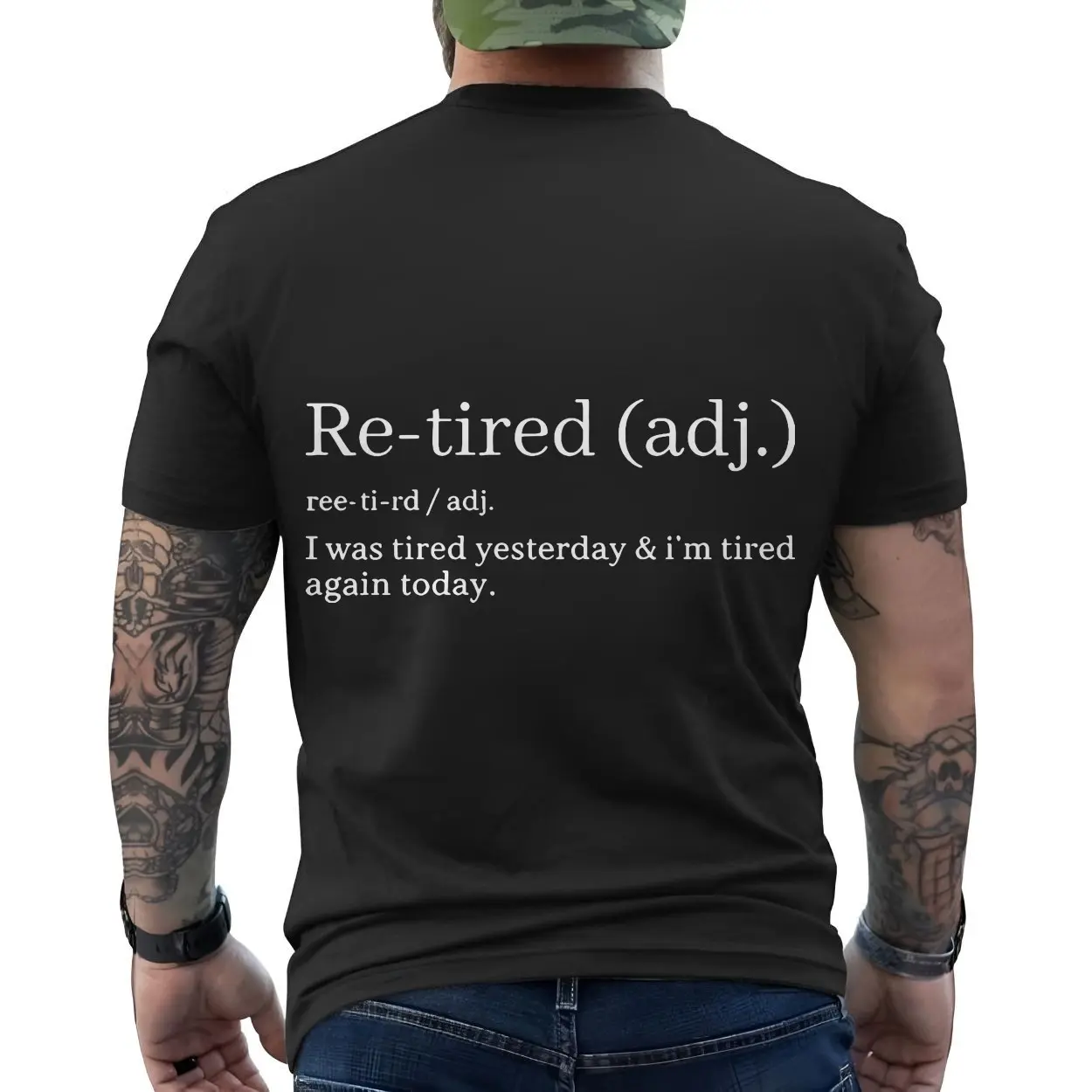 Re Tired Definition T Shirt Funny Quote Humor Tee 6 1.jpg