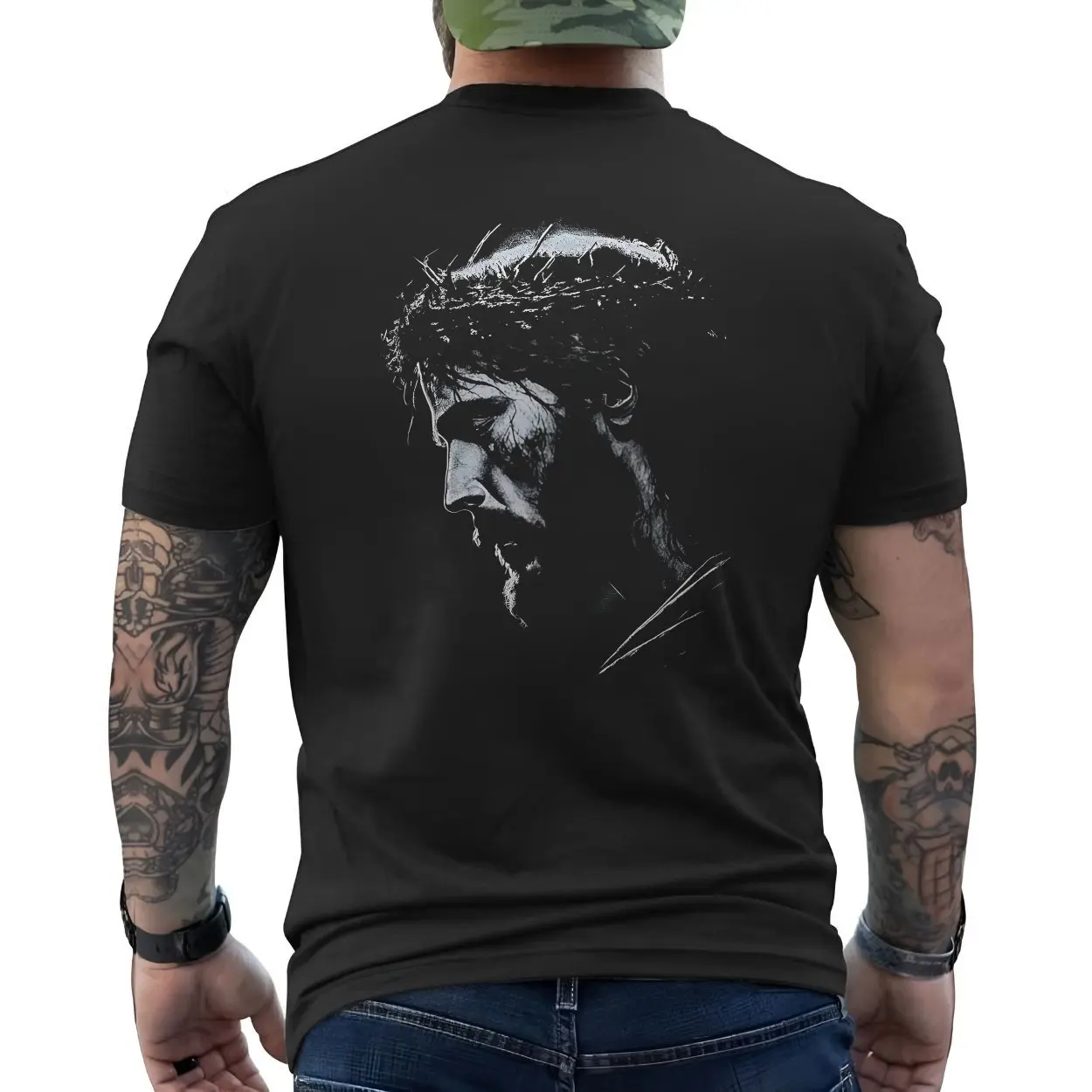 Religious Jesus Crown of Thorns Graphic T Shirt 6 1.jpg