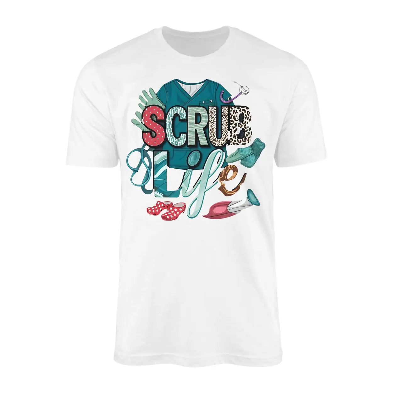 Scrub Life Nurse Medical Uniform Graphic T Shirt 1 1.jpg