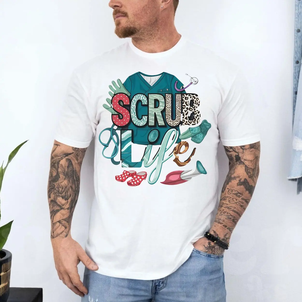 Scrub Life Nurse Medical Uniform Graphic T Shirt 4 1.jpg