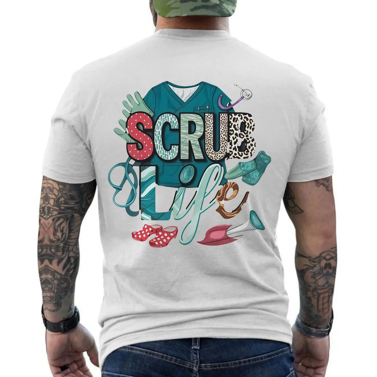 Scrub Life Nurse Medical Uniform Graphic T Shirt 6 1.jpg