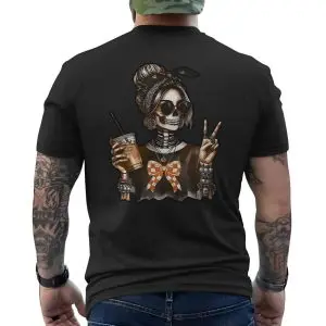Skeleton Girl Peace Sign Iced Coffee Halloween T-shirt 12 Skeleton Girl Peace Sign Iced Coffee Halloween T shirt 6 1.jpg