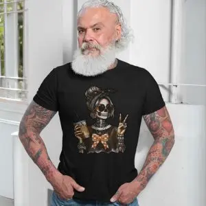 Skeleton Girl Peace Sign Iced Coffee Halloween T-shirt 13 Skeleton Girl Peace Sign Iced Coffee Halloween T shirt 7 1.jpg
