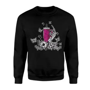 Skeleton Hand Glitter Drink Floral Gothic T-Shirt 9 Skeleton Hand Glitter Drink Floral Gothic T Shirt 3 1.jpg