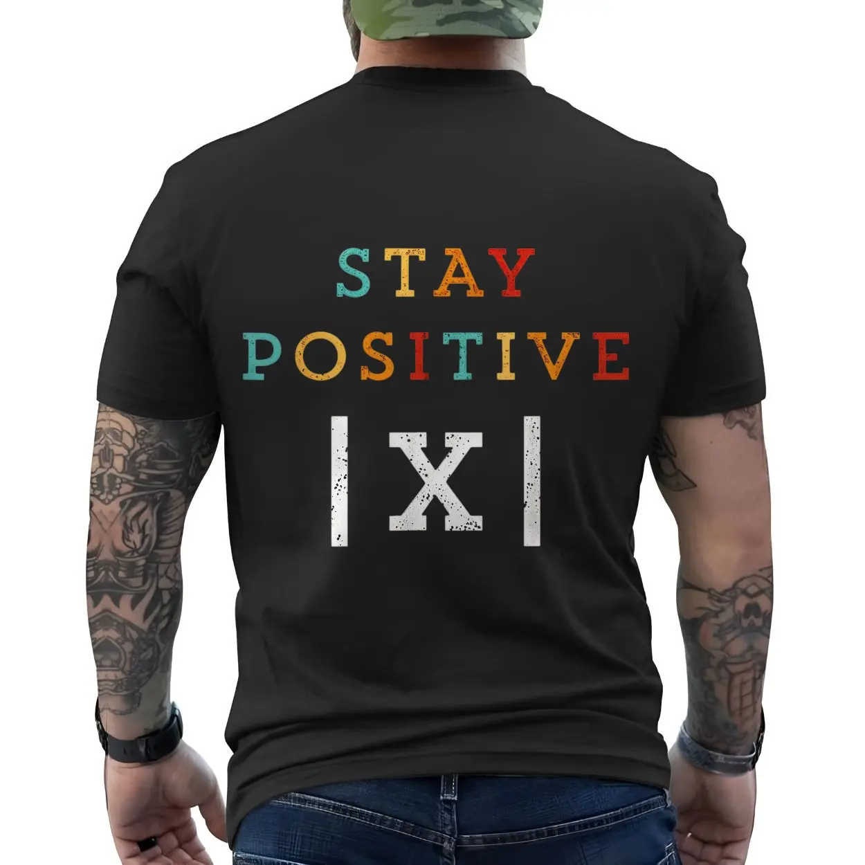 Stay Positive Retro Typography T Shirt 6 1.jpg