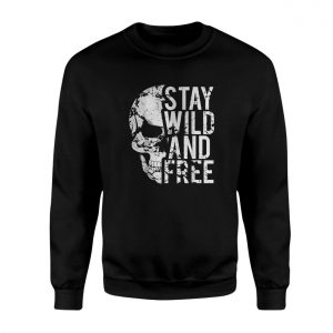 Stay Wild and Free Skull Graphic T shirt 3 1.jpg