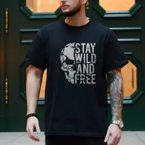 Stay Wild and Free Skull Graphic T-shirt 10 Stay Wild and Free Skull Graphic T shirt 4 1.jpg