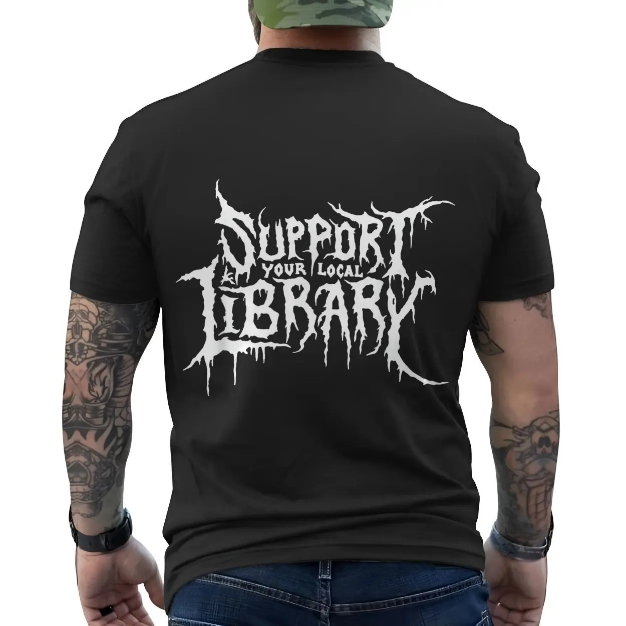 Support Your Local Library Metal Band Style T-Shirt 6 Support Your Local Library Metal Band Style T Shirt 6 1.jpg