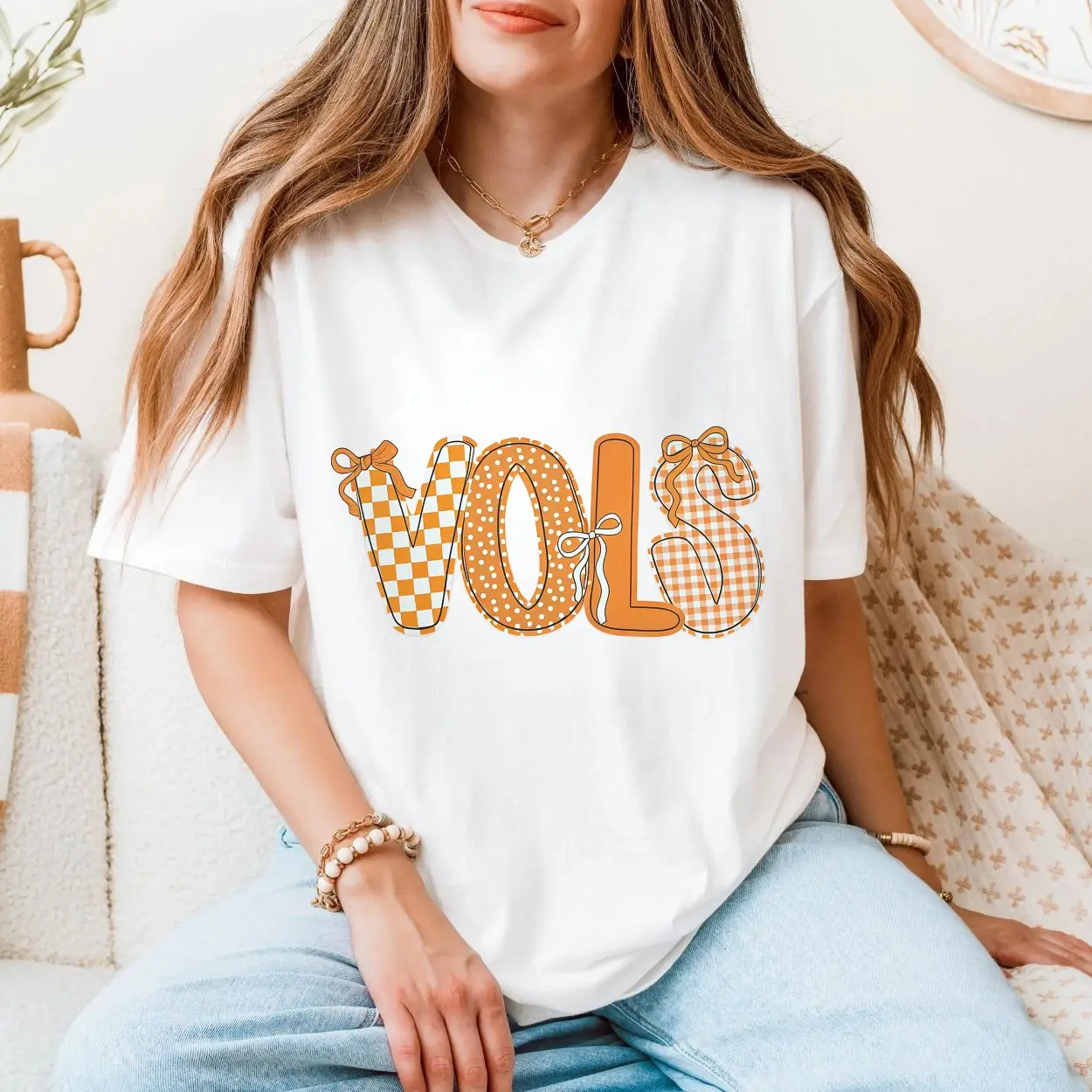 Tennessee Vols Checkerboard Pattern T Shirt 5 1.jpg