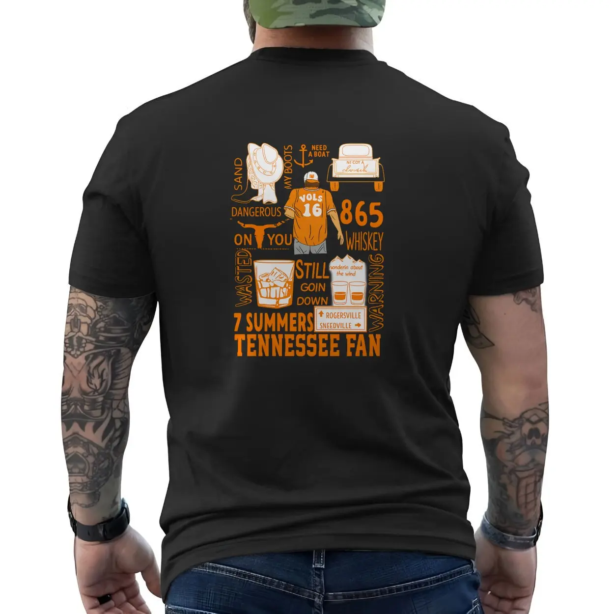 Tennessee Vols Fan T-Shirt with Whiskey and Country Music Tee 6 Tennessee Vols Fan T Shirt with Whiskey and Country Music Tee 6 1.jpg