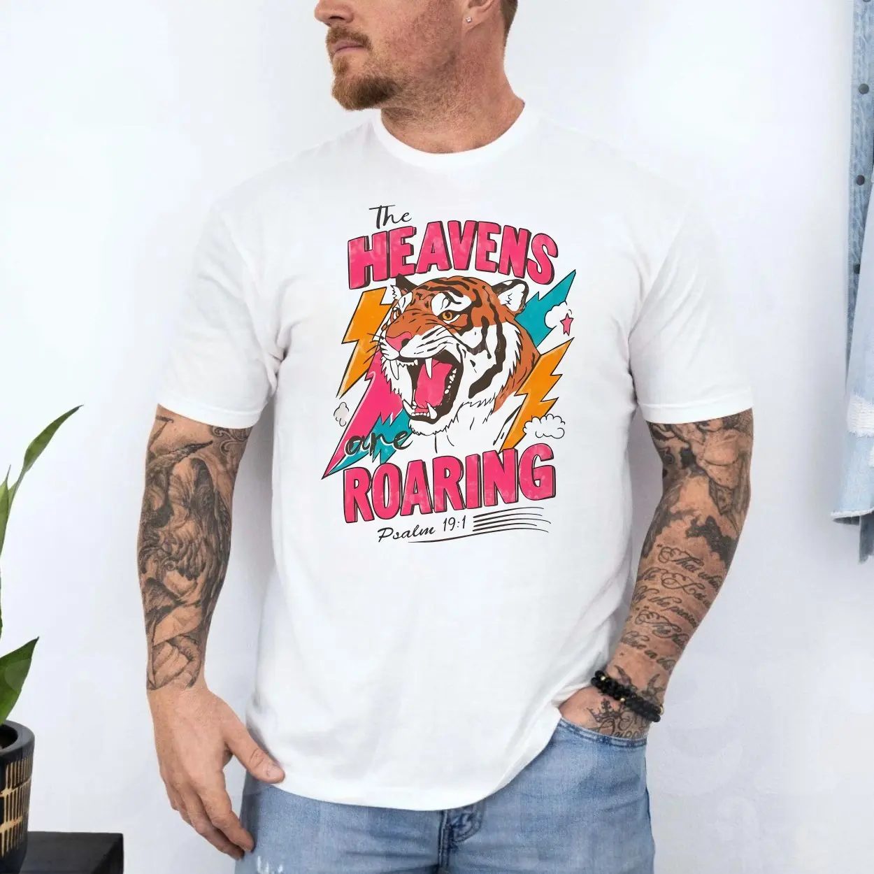The Heavens Are Roaring Tiger Psalm 19 1 Christian T Shirt 4 1.jpg