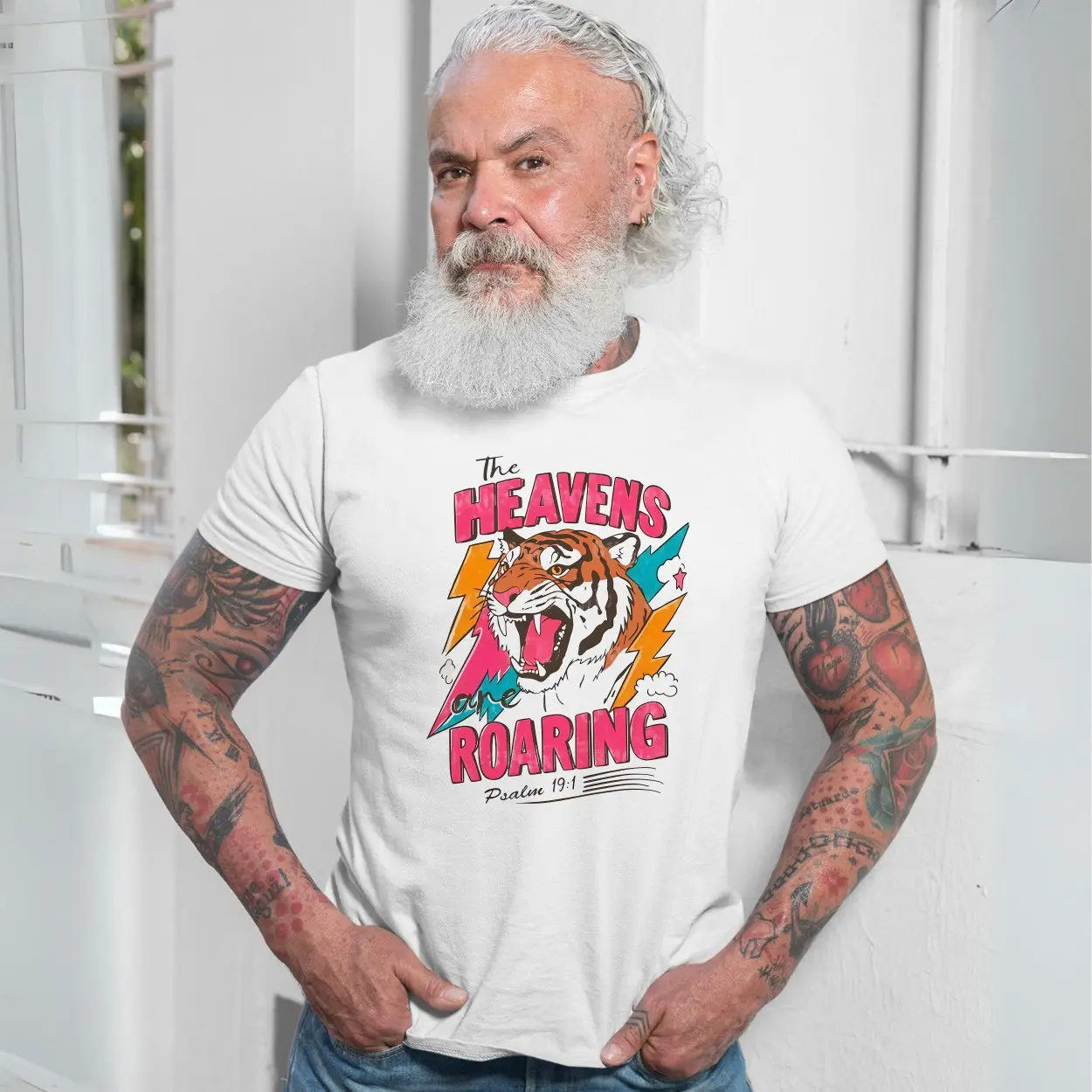 The Heavens Are Roaring Tiger Psalm 19 1 Christian T Shirt 7 1.jpg