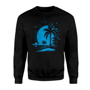 Tropical Palm Tree Sunset Beach Graphic T Shirt 3 1.jpg