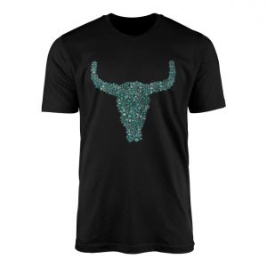 Turquoise Stone Bull Skull Western Graphic T Shirt 1 1.jpg