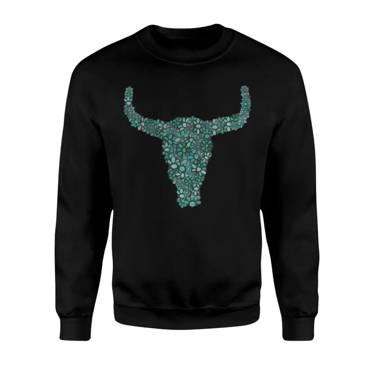 Turquoise Stone Bull Skull Western Graphic T Shirt 3 1.jpg