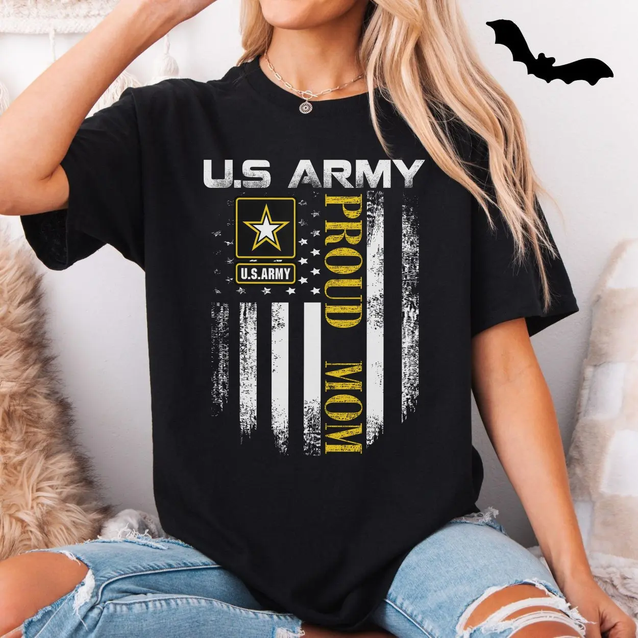 U.S. Army Proud Mom T Shirt Military Family Support Tee 5 1.jpg