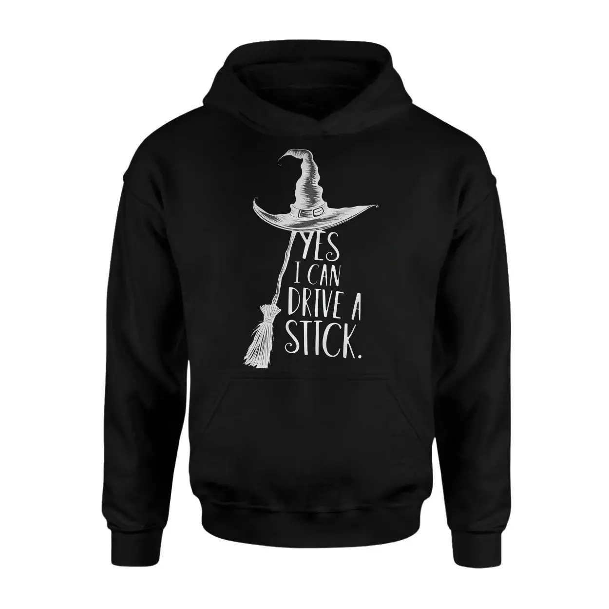 Yes I Can Drive A Stick T Shirt Funny Witch Halloween Tee 2 1.jpg