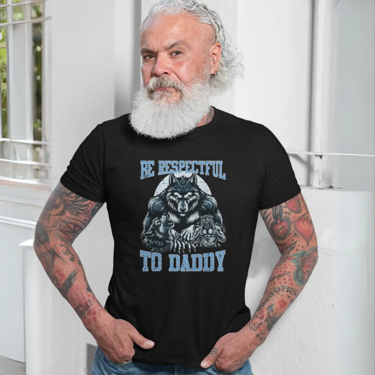 Be Respectful to Daddy Werewolf Graphic T Shirt 7 1.jpg