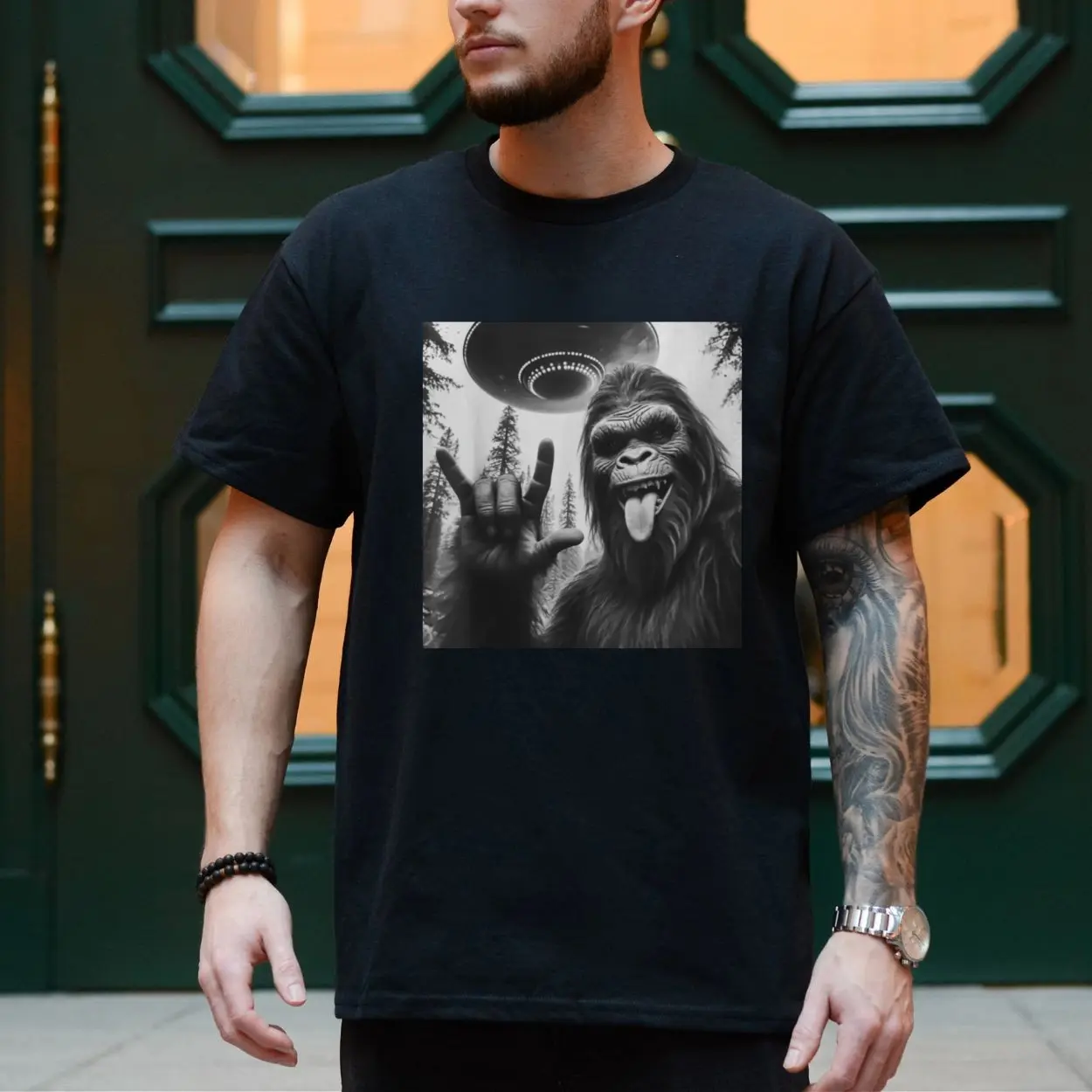 Bigfoot Alien UFO Funny Cryptid T Shirt 4 1.jpg