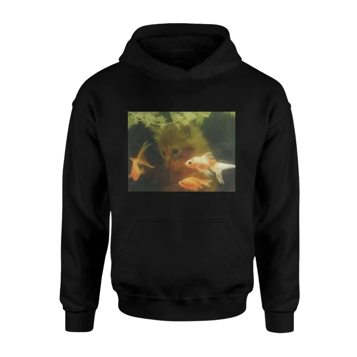 Cat Watching Goldfish Aquarium T-Shirt 2 Cat Watching Goldfish Aquarium T Shirt 2 1.jpg