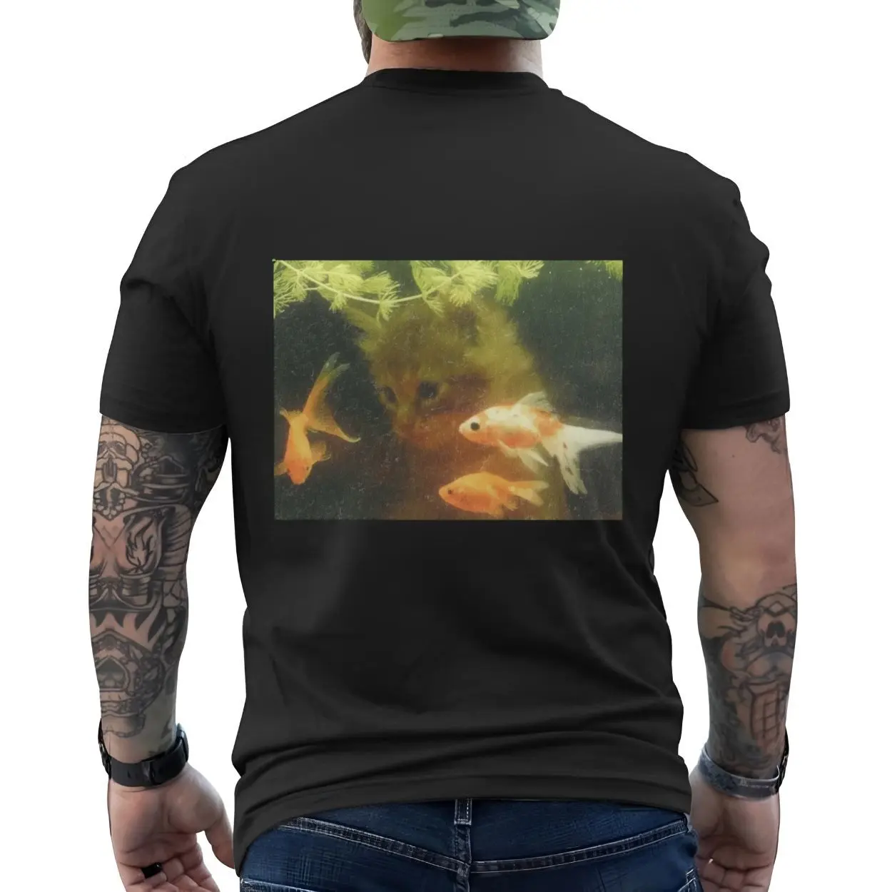 Cat Watching Goldfish Aquarium T-Shirt 5 Cat Watching Goldfish Aquarium T Shirt 5 1.jpg