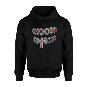 Colorful Gemstone Cross Graphic Streetwear T Shirt 2 1.jpg