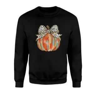 Colorful Pumpkin with Bow Cute Halloween T-Shirt 9 Colorful Pumpkin with Bow Cute Halloween T Shirt 3 1.jpg