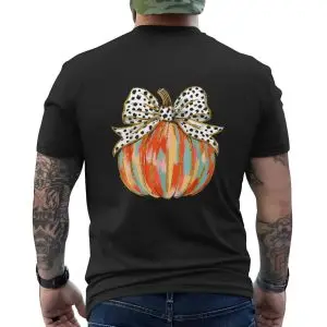 Colorful Pumpkin with Bow Cute Halloween T-Shirt 12 Colorful Pumpkin with Bow Cute Halloween T Shirt 6 1.jpg