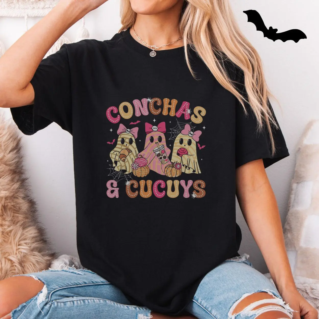 Conchas Cucuy Ghost Halloween T Shirt Cute Spooky Tee 5 1.jpg