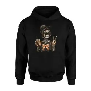 Cool Skeleton Girl Peace Sign Coffee Halloween T-Shirt 8 Cool Skeleton Girl Peace Sign Coffee Halloween T Shirt 2 1.jpg