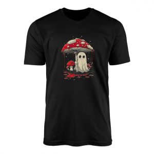Cute Ghost With Mushroom Umbrella T Shirt 1 1.jpg