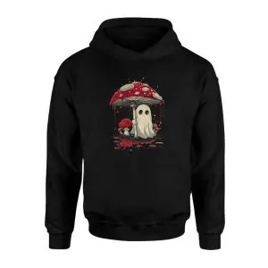 Cute Ghost With Mushroom Umbrella T-Shirt 7 Cute Ghost With Mushroom Umbrella T Shirt 2 1.jpg
