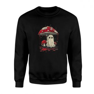 Cute Ghost With Mushroom Umbrella T Shirt 3 1.jpg