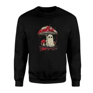 Cute Ghost With Mushroom Umbrella T-Shirt 8 Cute Ghost With Mushroom Umbrella T Shirt 3 1.jpg