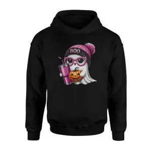 Cute Ghost with Pumpkin and Drink Funny Halloween T-Shirt 8 Cute Ghost with Pumpkin and Drink Funny Halloween T Shirt 2 1.jpg